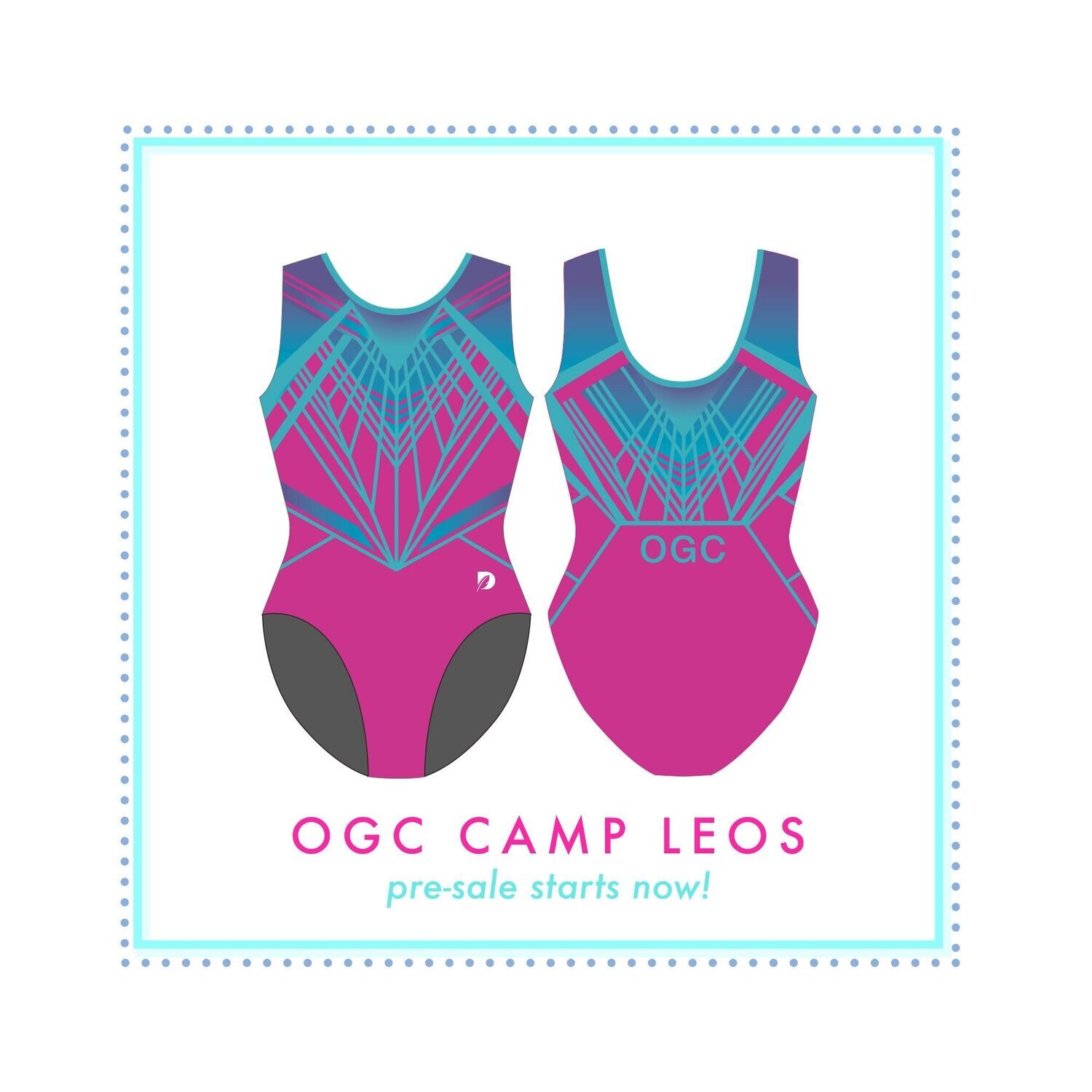 OGC geometric leotards Pink/blue