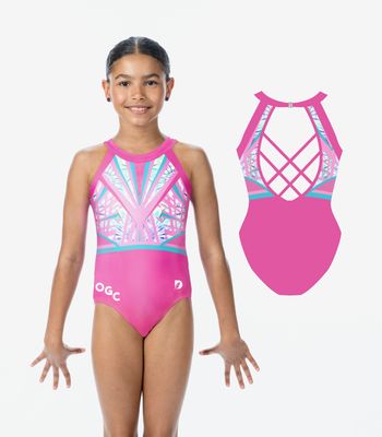 OGC Radiance Pink Leotard blends bold color with sharp geometric detail.