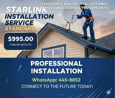 Starlink Standard Home Residential Installation - Includes Dish