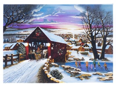 Covered Bridge Tabletop LED Canvas 287