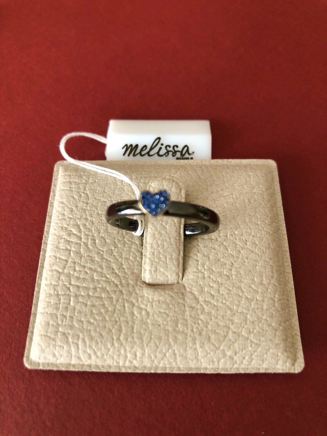 Anello In Ceramica Con Cuore In Oro e Zaffiri