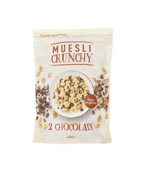 Muesli cruchy aux chocolats 