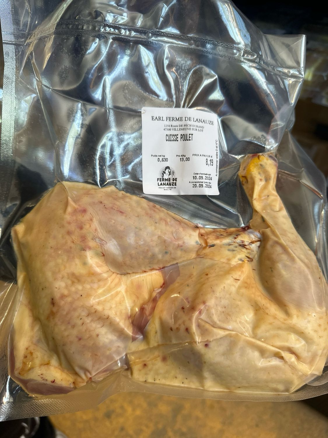 Cuisses de poulet fermier