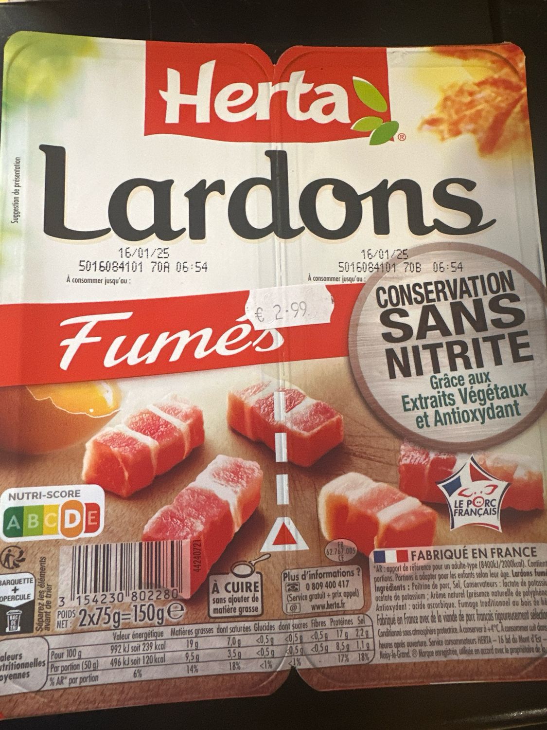 Lardon fumés