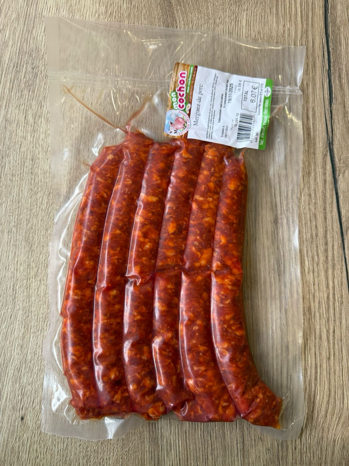 Merguez de porc