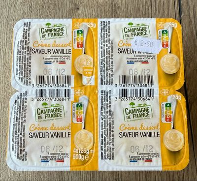 Crème dessert vanille
