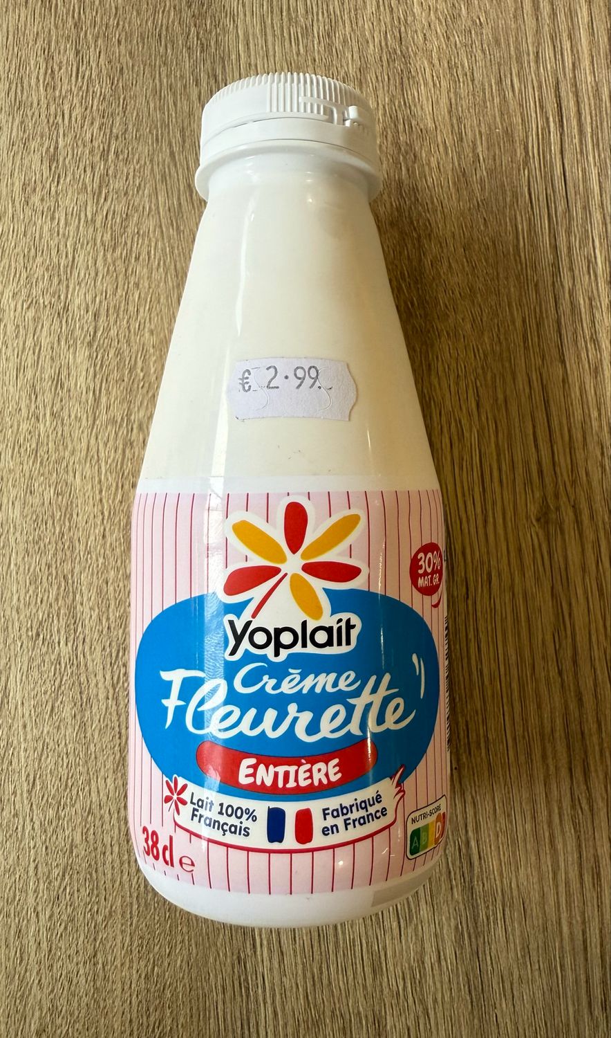Crème fleurette entière 30% MG