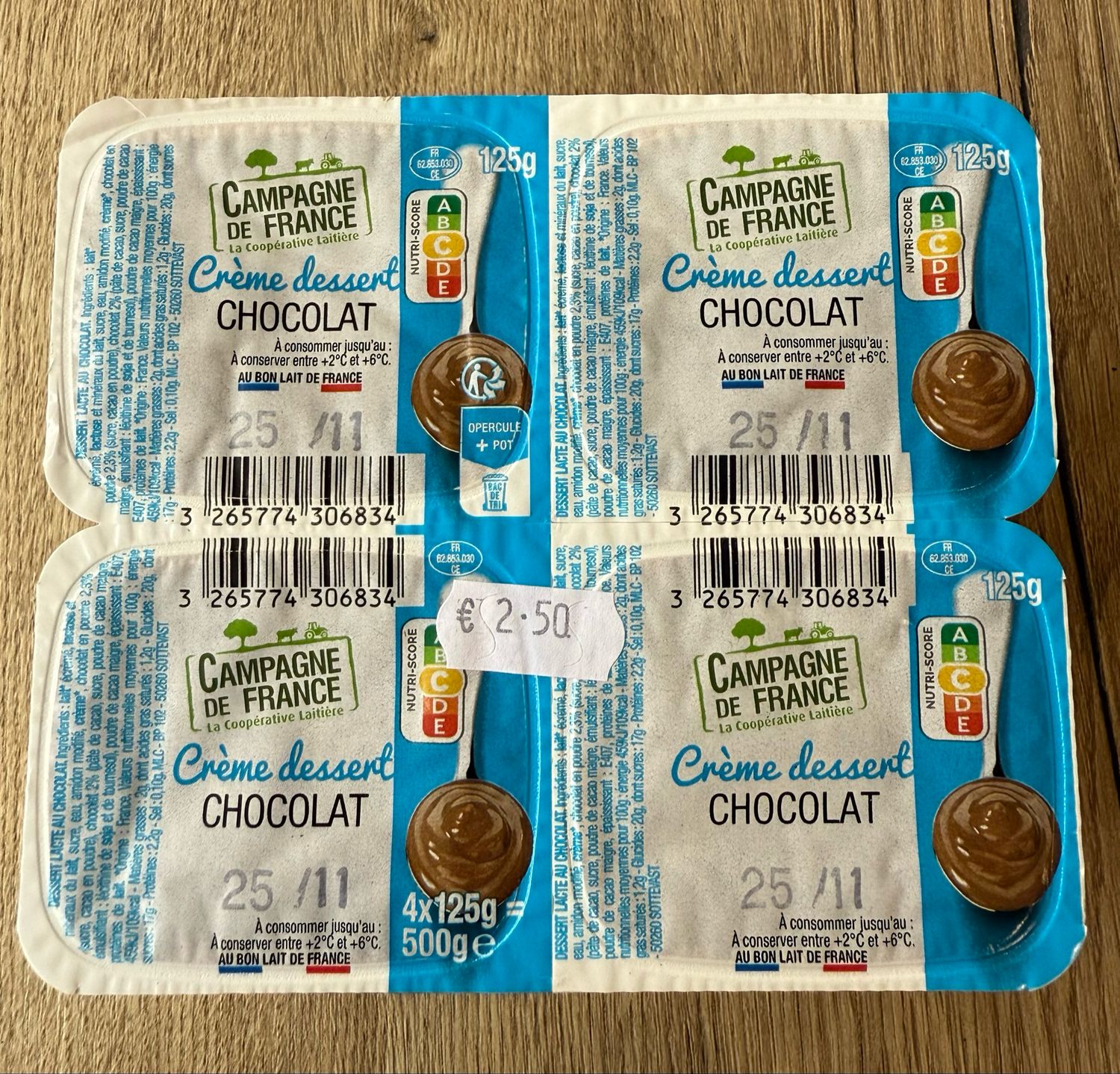 Crème dessert chocolat x4