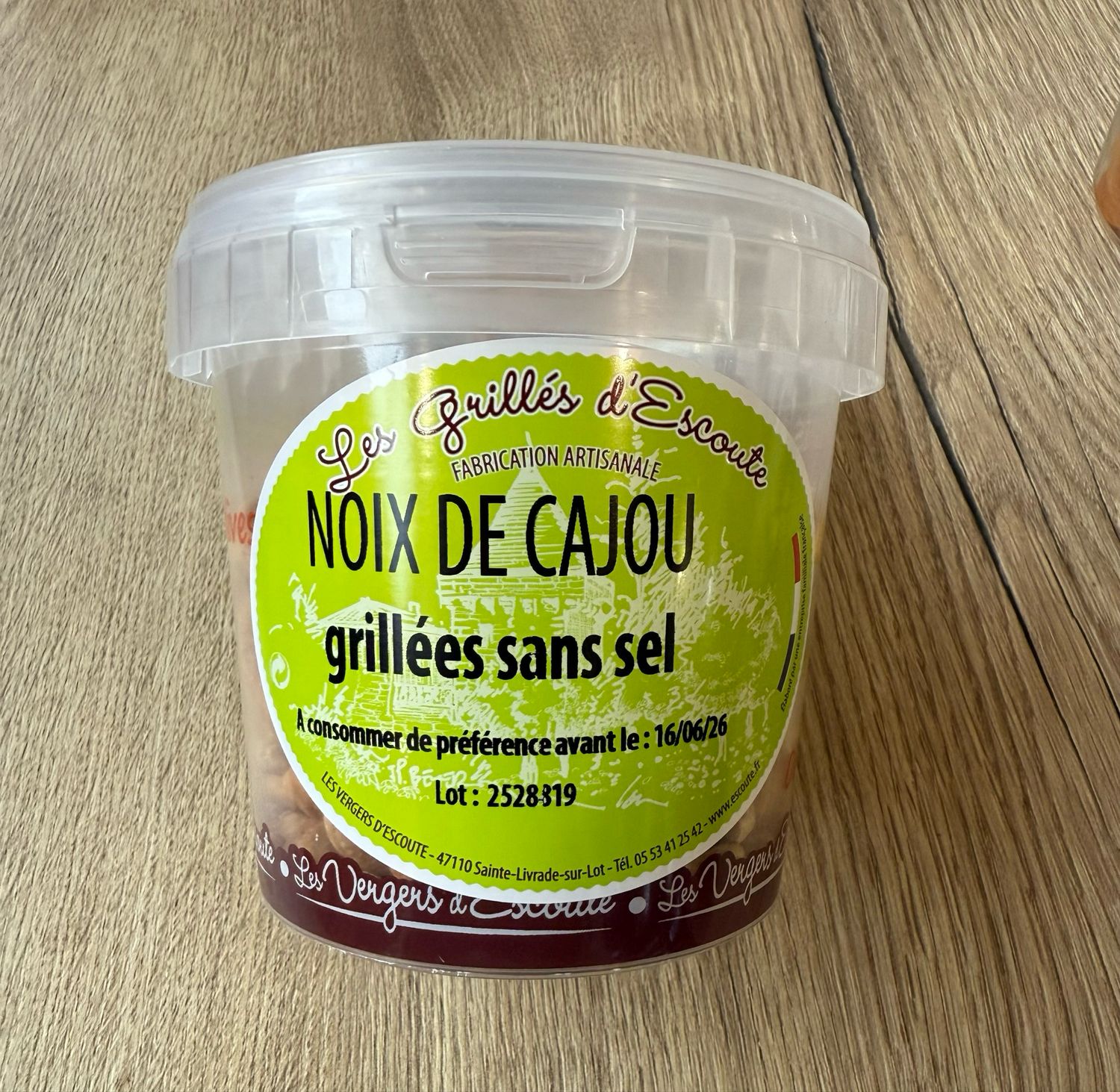 Noix de cajou grillées sans sel (250 g)