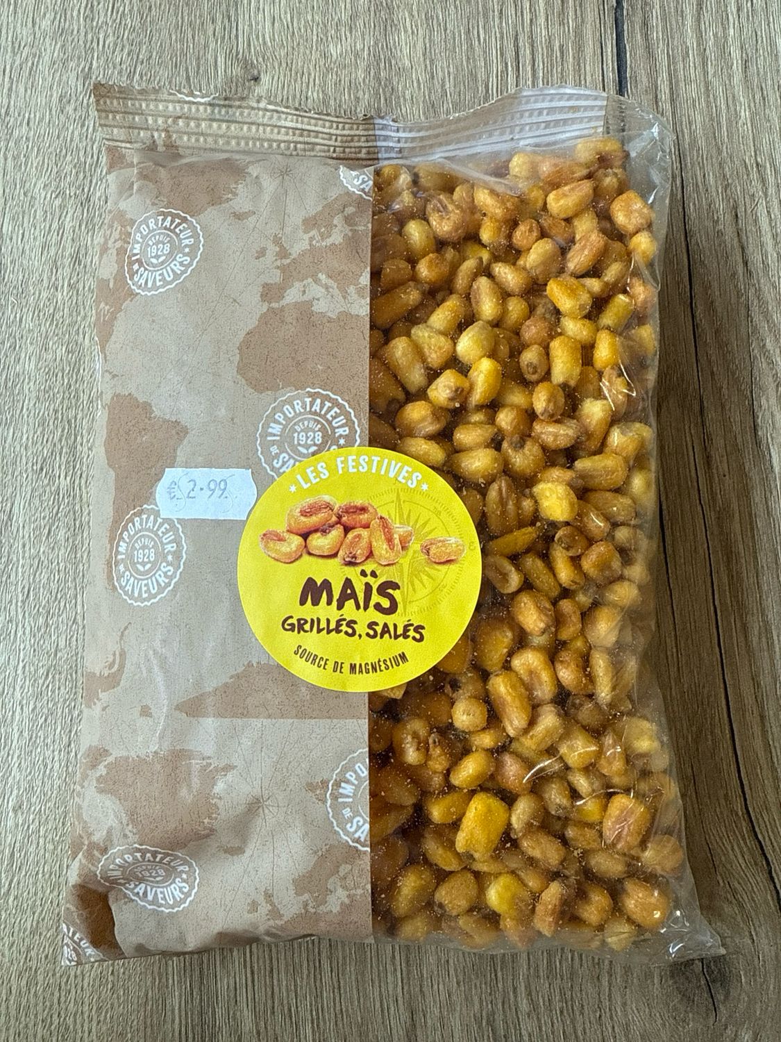 Maïs grillées salés