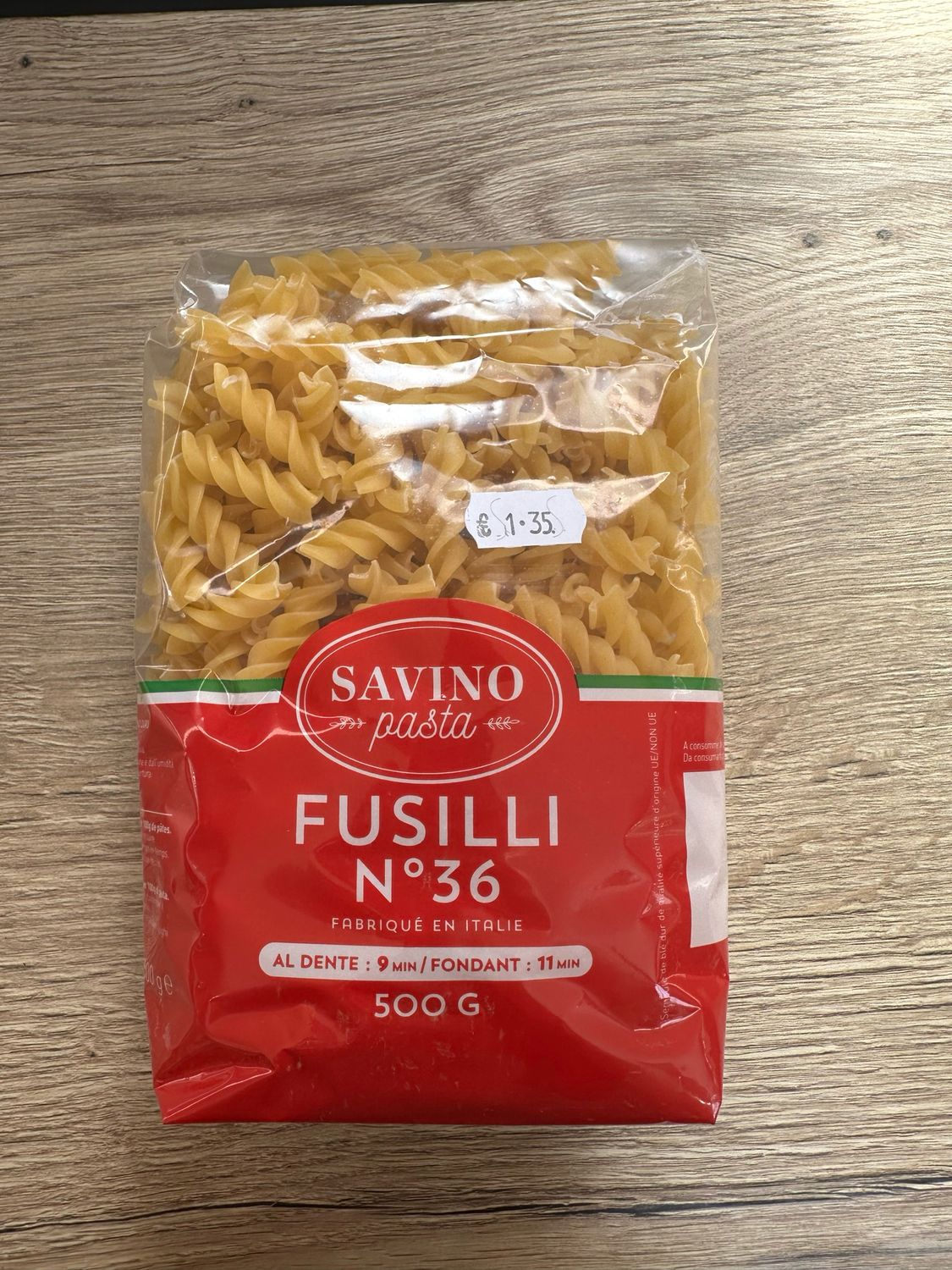 Pâte fusilli