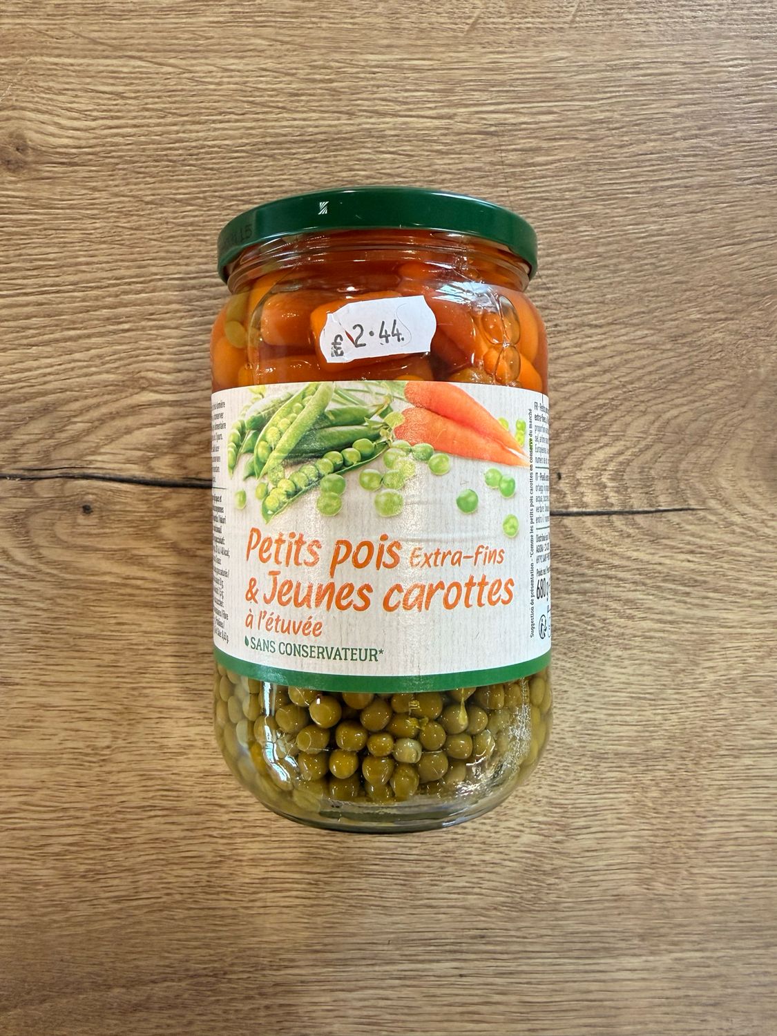 Petits pois extra fins et jeunes carottes