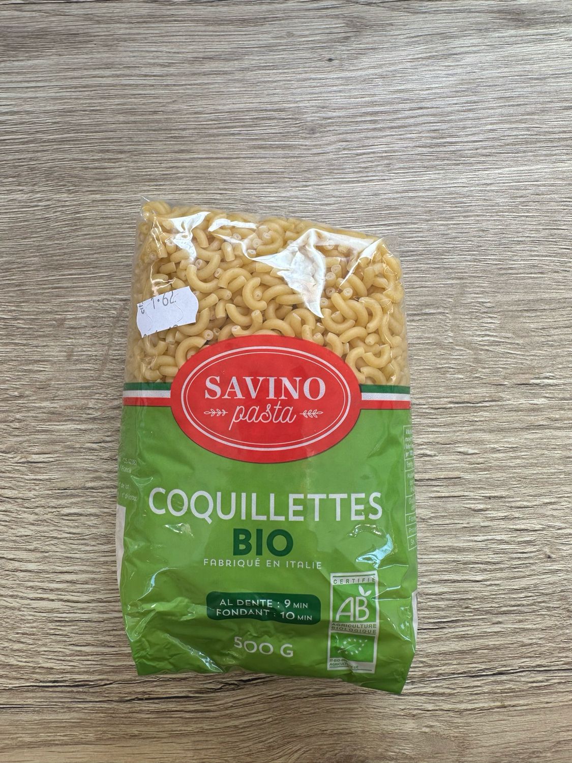 Pâtes coquillettes bio