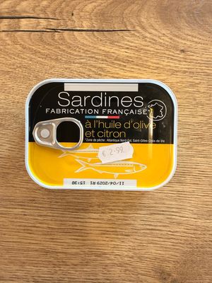 SARDINES à l’huile d’olive et citron