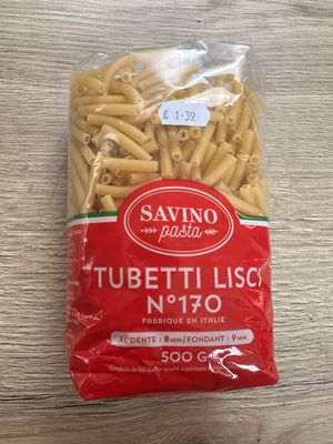 Pâtes tubetti lisci
