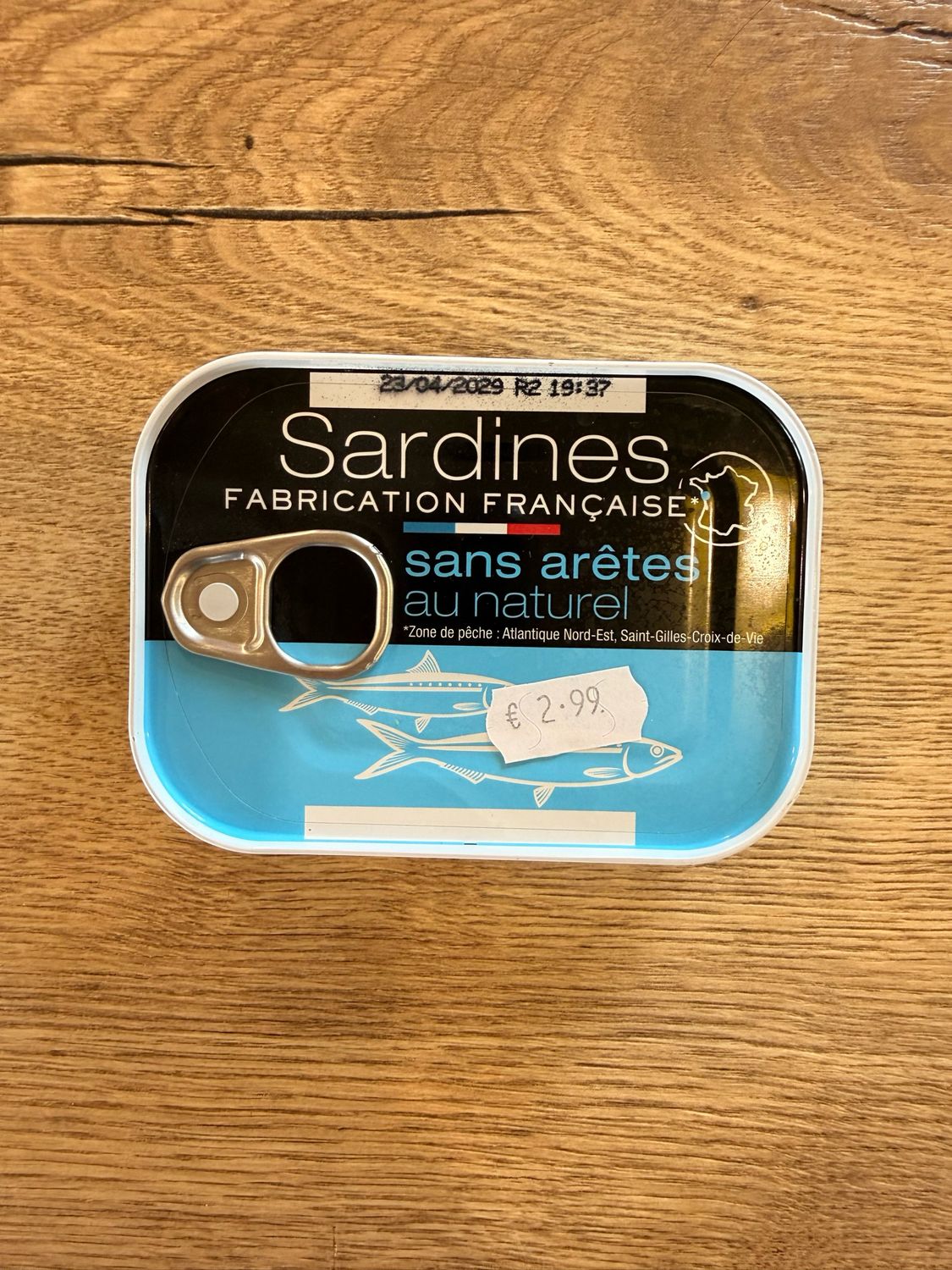 SARDINES sans arêtes au naturel