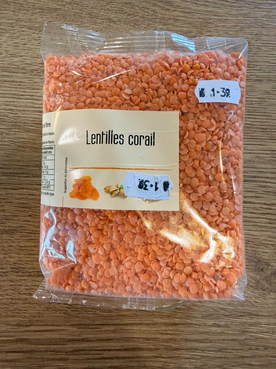 Lentilles corail