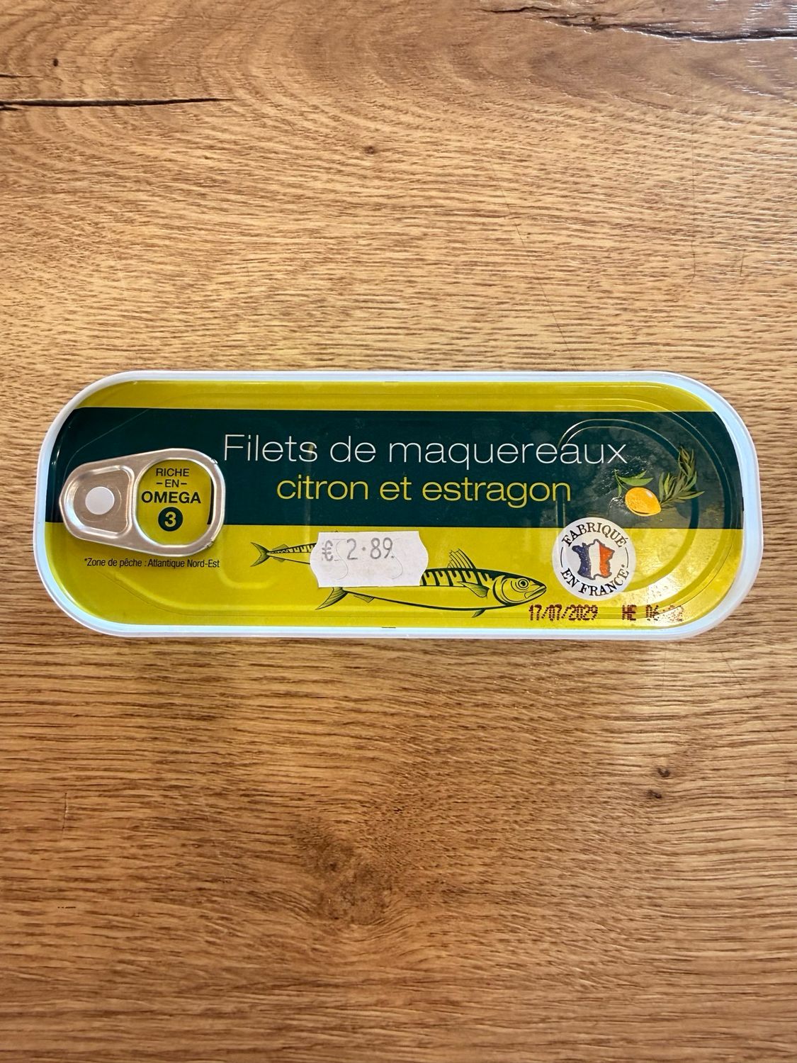 Filets de maquereaux citron estragon