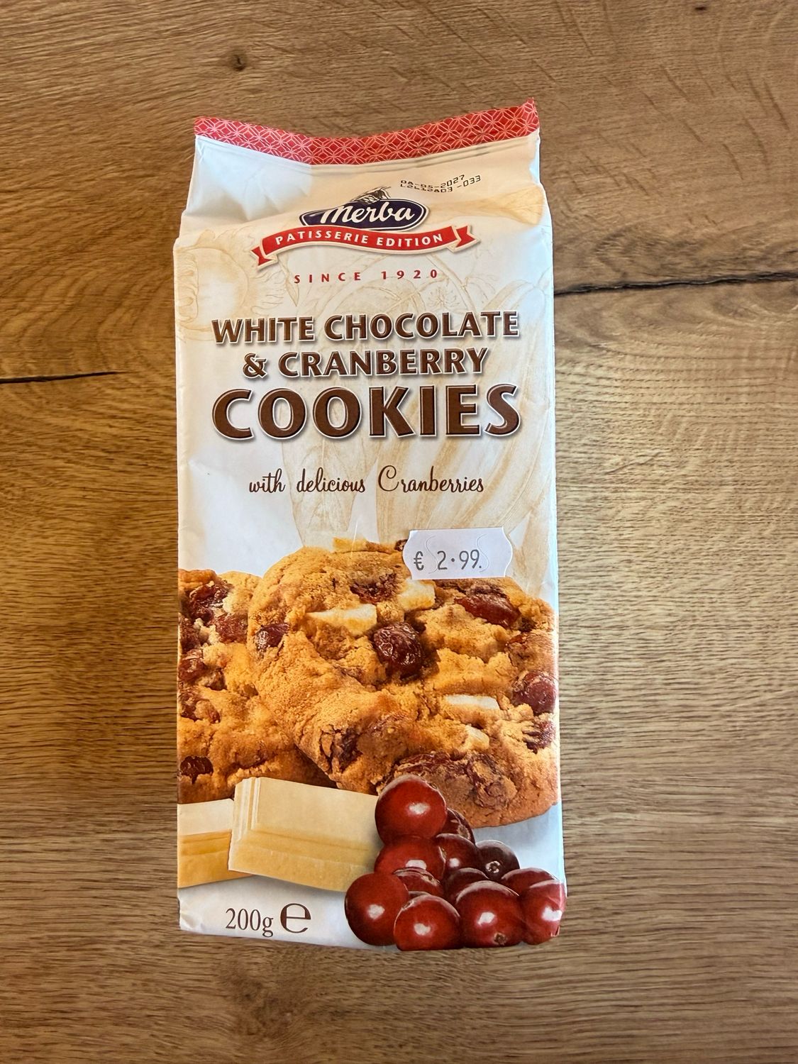 Cookies chocolat blanc cranberries