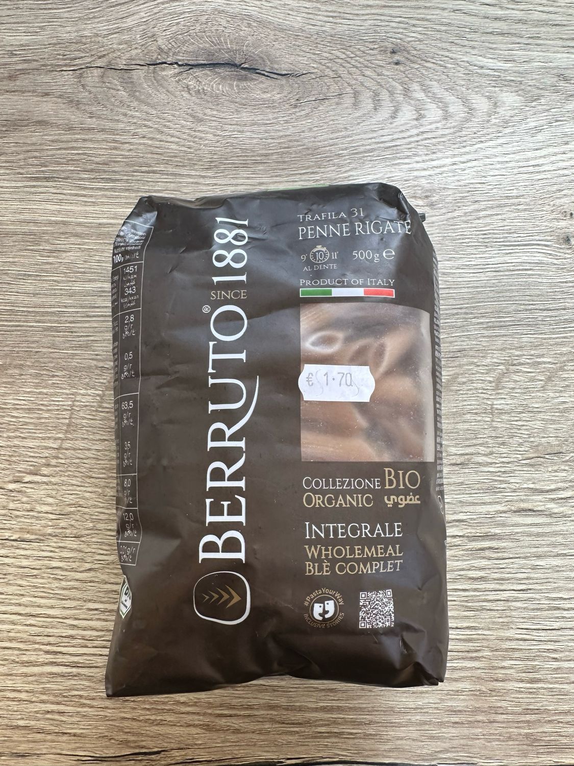 Pâte Penne rigate 500gr bio