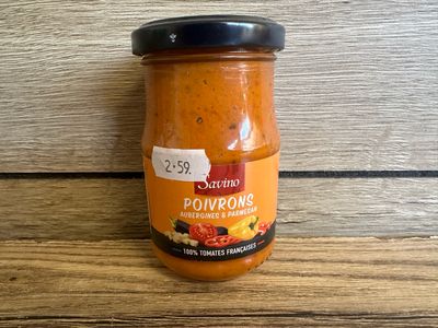 Sauce poivrons aubergines et parmesan (190g)