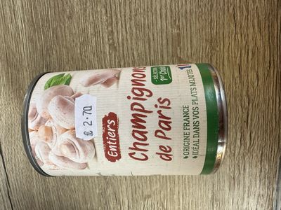 Champignons de Paris entiers