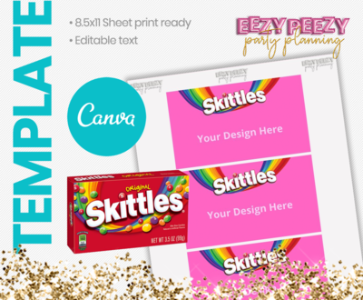 Canva • Skittles Box Label
