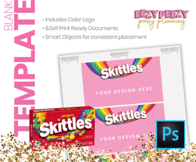 PSD • Skittle Box Label