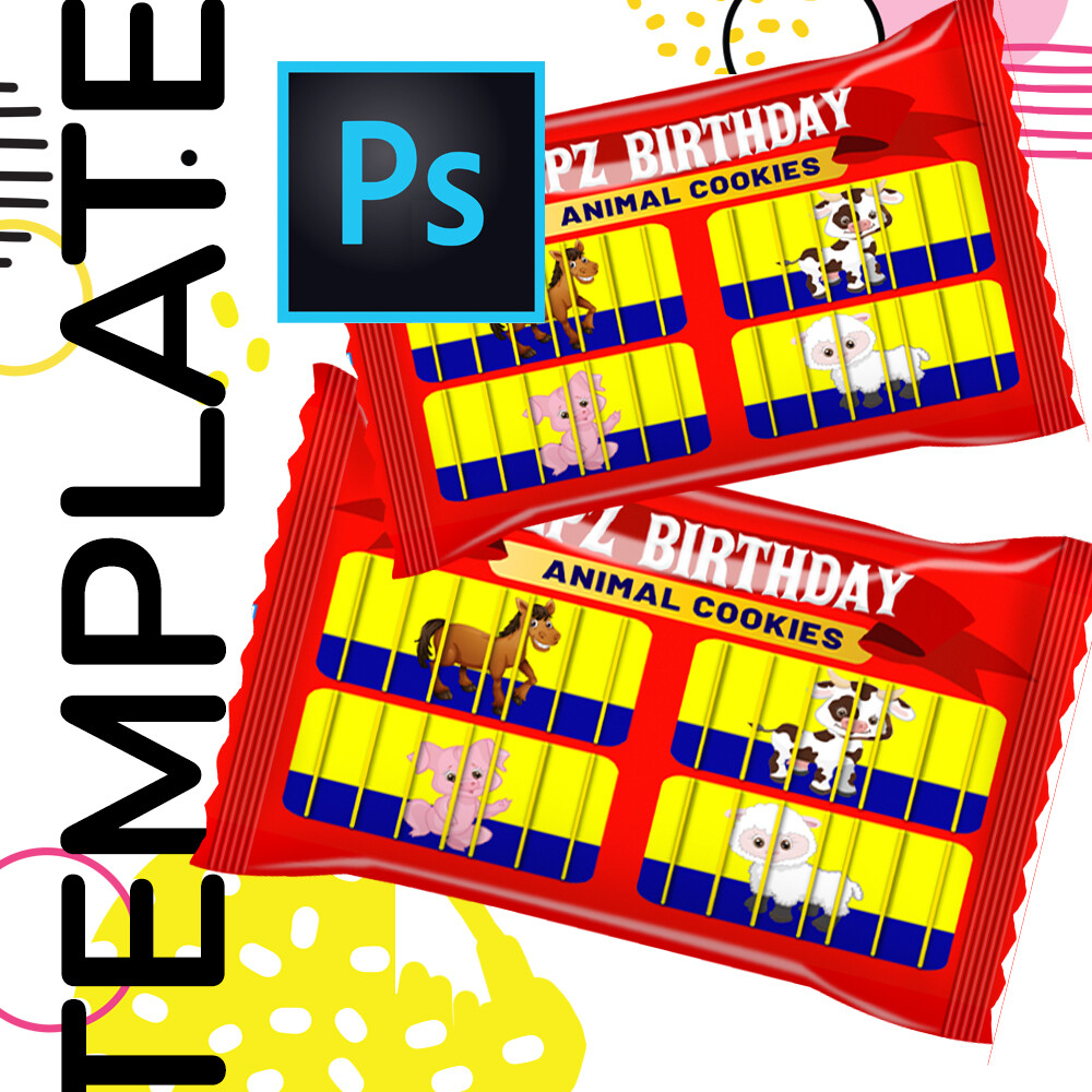 PSD • Animal Cookies Template