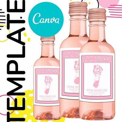 Canva • Mini Wine Label Template