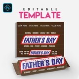 Treats . Snicker . Chocolate Candy Bar Editable Template . Photoshop