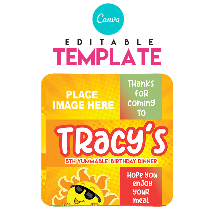 EZPZ Eats. Lunchable . Editable Canva Template.