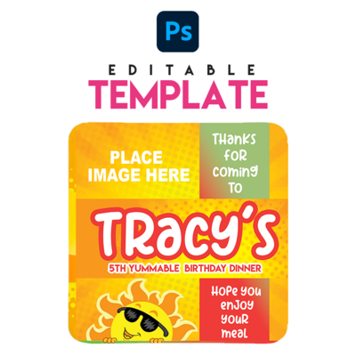 EZPZ Eats. Lunchable . Editable Photoshop Template.