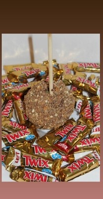 Apple's Dipped with toppings. 