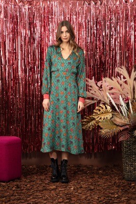 Long dress with flower print