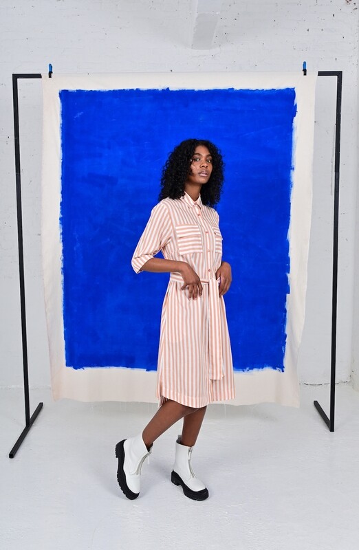 FAM Sophia dress - Stripes Tencel