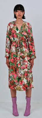 Cielo Dress - eco print pink