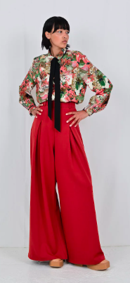 FAM - Julian Blouse eco print pink