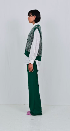FAM - Jody Debardeur - Green and Pink Knit