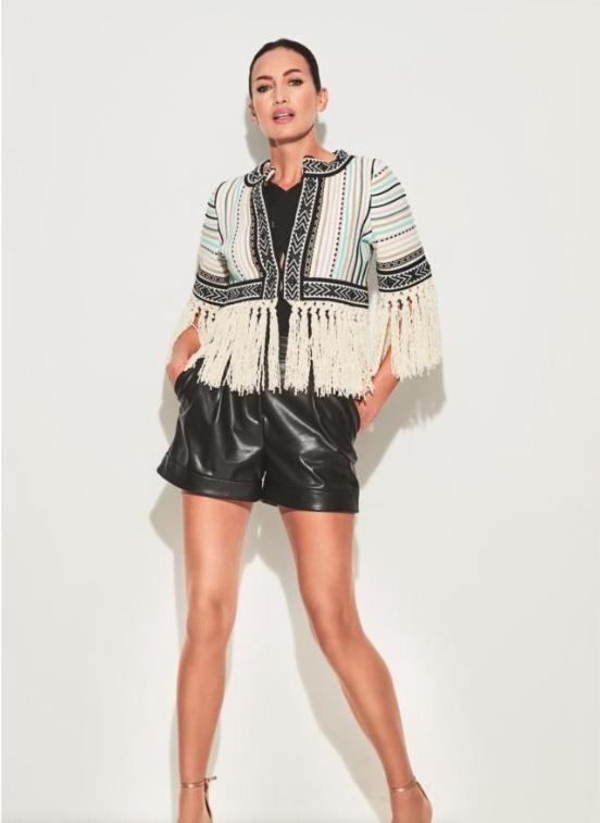 CROPPED TEXTURED COTTON BLEND JACKET PIPPO