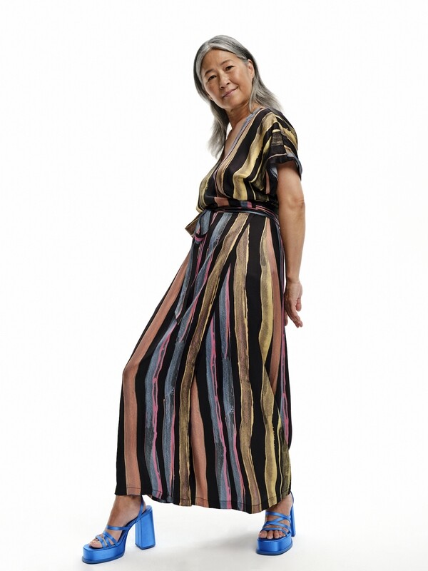 JULIETTE DRESS : BLACK ECO PRINT SILK