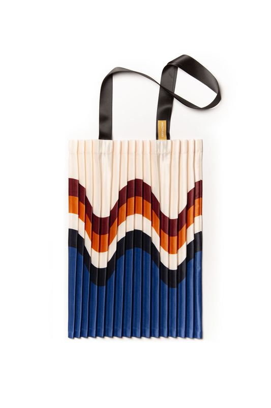 Amalfi Satin Pleated Tote Bag