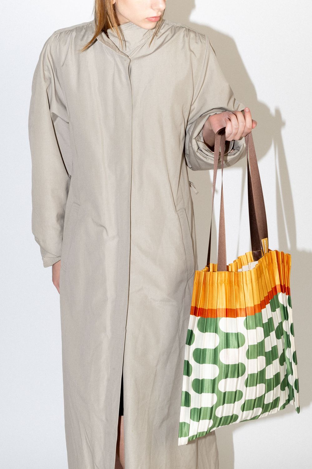 Cetara Satin Pleated Tote Bag
