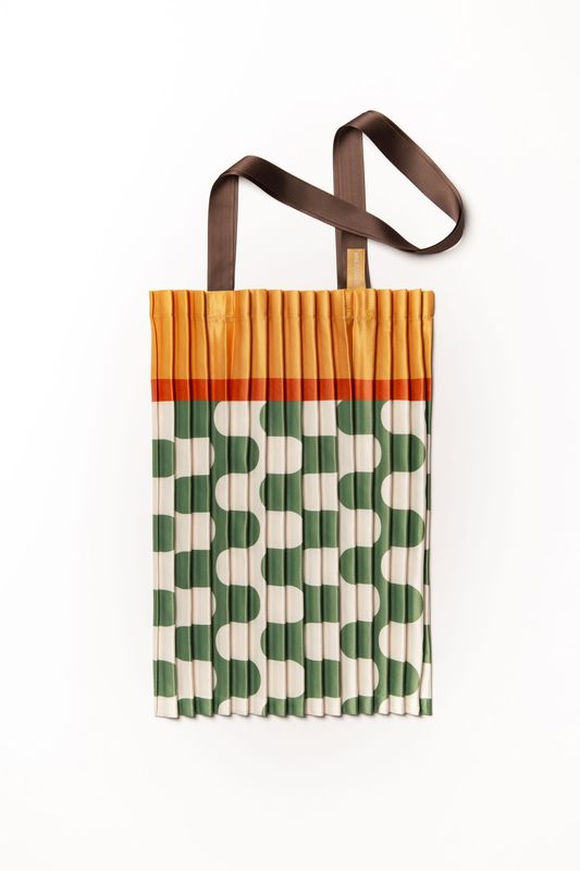 Cetara Satin Pleated Tote Bag