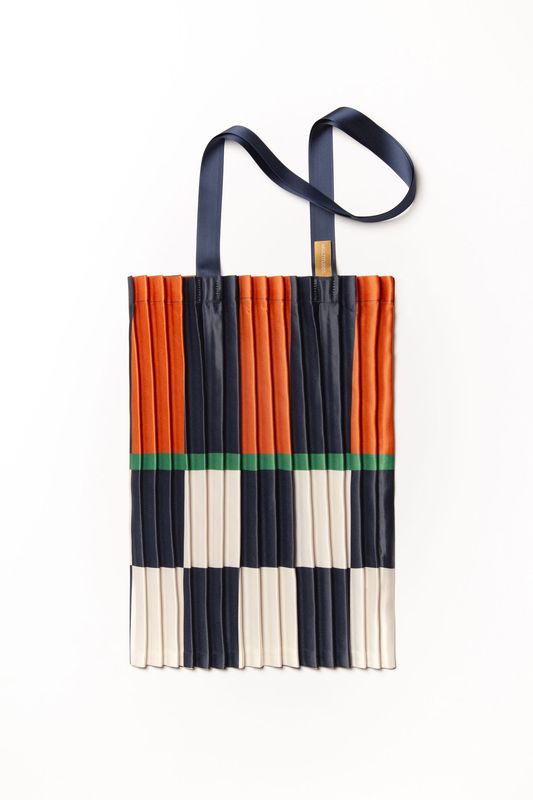Positano Satin Pleated Tote Bag