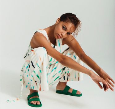 FAM - Hanna Jumpsuit - White Eco Print FAM - Hanna Jumpsuit - White Eco Print