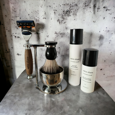 Sakin Shave EVO 5 - Geschenkset inkl. Pflegeprodukte + 8 Rasierklingen geschenkt