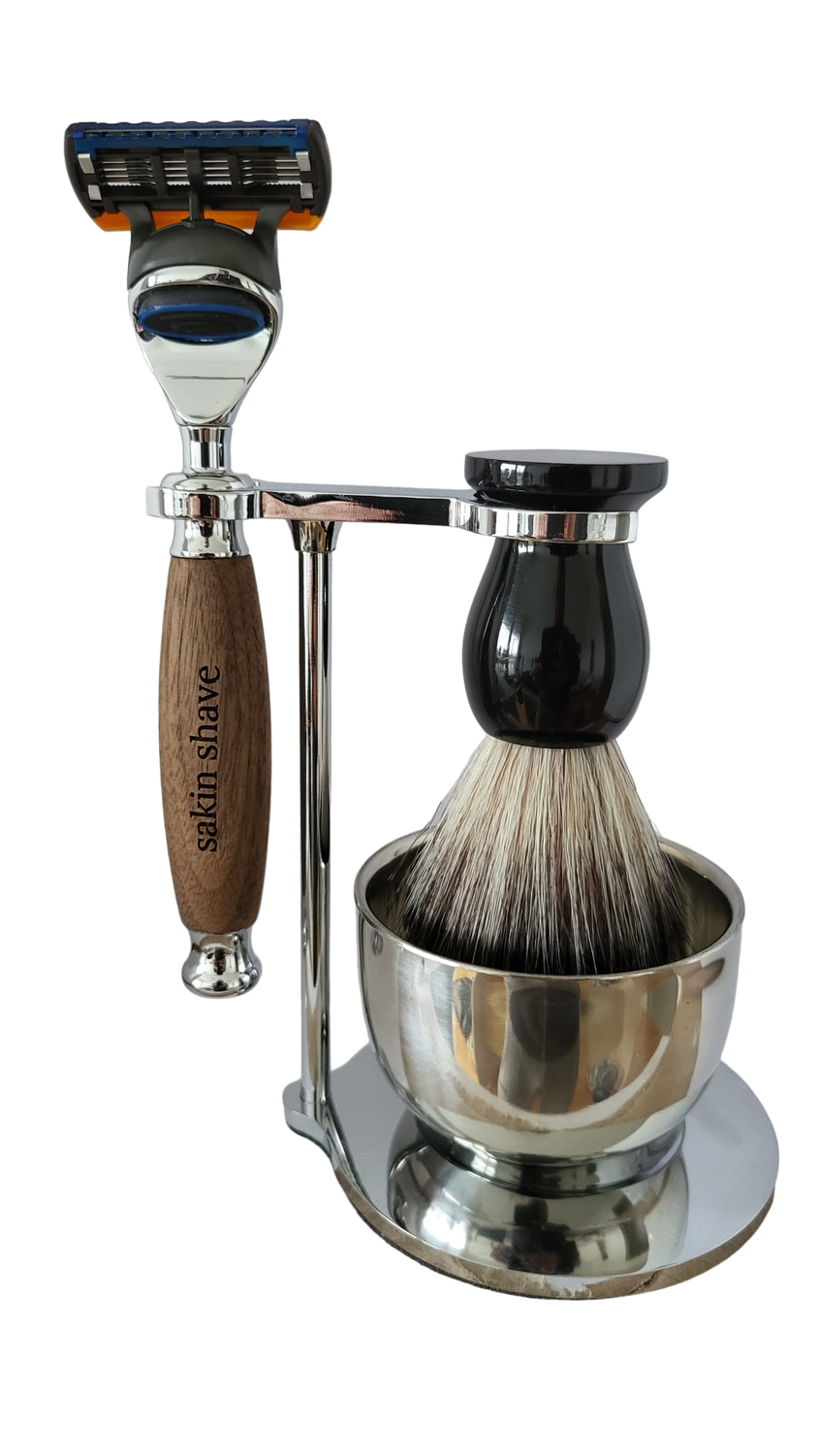 Set de rasage Sakin Shave Evo 5 + 8 lames de rasoir offertes