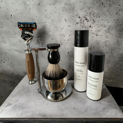Sakin Shave EVO 5 - Set cadeau incluant des produits de soin + 8 lames de rasoir offertes