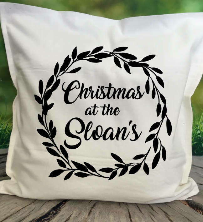 Elegant personalised Christmas cushion- Christmas decoration- Christmas home decor- Christmas homewares- Custom holiday decor